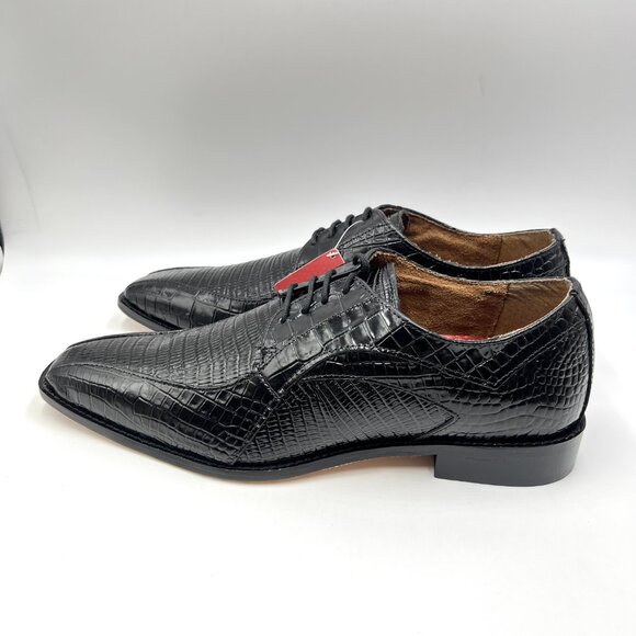 10W 10 WIDE WIDTH Stacy Adams Mens Turano Black Leather Oxfords‎ Dress Shoes main image 5